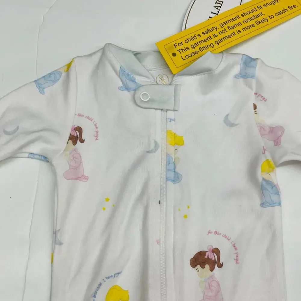 NWT Lullaby Set 6M For This Child I Have Prayed in Blue